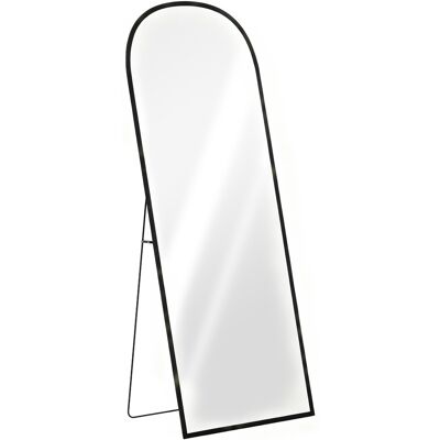 Homcom Espejo de Pie Cuerpo Entero de Aleación de Aluminio Espejo de Pared con 2 Formas de Uso Rectangular 60x1,5x165 cm Negro Homcom Espejo de Pie Cuerpo Entero de Aleación de Aluminio Espejo de Pared con 2 Formas de Uso Rectangular 60x1,5x165 cm Negro