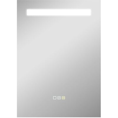Homcom Espejo de Baño con Luz LED 70x50 cm con 3 Colores de Luz Función Antivaho Función de Memoria IP44 Homcom Espejo de Baño con Luz LED 70x50 cm con 3 Colores de Luz Función Antivaho Función de Memoria IP44