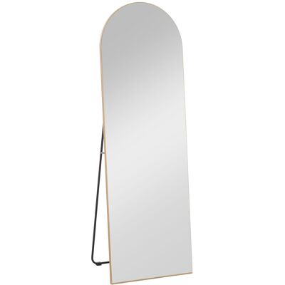 Homcom Espejo de Pie Cuerpo Entero Arqueado 150x50 cm Independiente Apoyado y de Pared Sin Marco Dorado Homcom Espejo de Pie Cuerpo Entero Arqueado 150x50 cm Independiente Apoyado y de Pared Sin Marco Dorado
