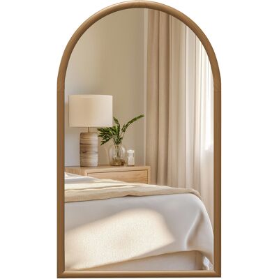 Homcom Espejo de Pared 65x110 cm con Marco de Madera en Forma de Ventana Espejo Decorativo para Salón Dormitorio Marrón Oscuro Homcom Espejo de Pared 65x110 cm con Marco de Madera en Forma de Ventana Espejo Decorativo para Salón Dormitorio Marrón Oscuro