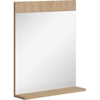 Homcom Espejo de Baño de Pared con Estante Abierto para Entrada Pasillo 50x12x60 cm Roble Aosom España Homcom Espejo de Baño de Pared con Estante Abierto para Entrada Pasillo 50x12x60 cm Roble Aosom España