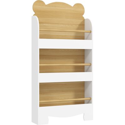 AIYAPLAY Estantería Infantil de 3 Niveles con Diseño de Osito Bordes Redondeados y Barreras de Seguridad para Libros y Juguetes AIYAPLAY Estantería Infantil de 3 Niveles con Diseño de Osito Bordes Redondeados y Barreras de Seguridad para Libros y Juguetes