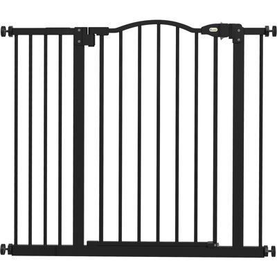PawHut Barrera de Seguridad para Perros 74-94 cm con Extensión Montaje a Presión Doble Bloqueo para Puerta Escalera Negro PawHut Barrera de Seguridad para Perros 74-94 cm con Extensión Montaje a Presión Doble Bloqueo para Puerta Escalera Negro