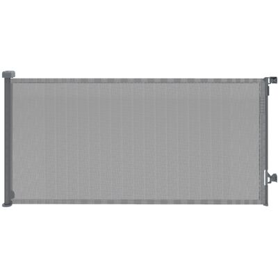 PawHut Barrera de Seguridad para Perros Retráctil Extensible hasta 180 cm de Ancho para Escaleras y Puertas Gris PawHut Barrera de Seguridad para Perros Retráctil Extensible hasta 180 cm de Ancho para Escaleras y Puertas Gris