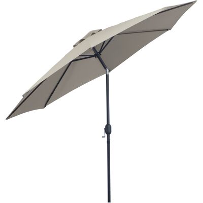Outsunny Sombrillas para Jardin Ø300x250 cm con Manivela Parasol Exterior con Mecanismo de Inclinación y Poste Desmontable de Metal para Terraza Piscina Patio Gris Claro Aosom España Outsunny Sombrillas para Jardin Ø300x250 cm con Manivela Parasol Exterior con Mecanismo de Inclinación y Poste Desmontable de Metal para Terraza Piscina Patio Gris Claro Aosom España