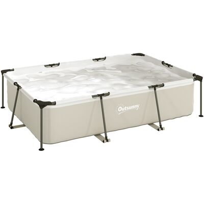 Outsunny Piscina Desmontable Tubular 316x238x66,5 cm 3700 L con Marco Metálico Parche de Reparación sin Depuradora Gris Aosom España Outsunny Piscina Desmontable Tubular 316x238x66,5 cm 3700 L con Marco Metálico Parche de Reparación sin Depuradora Gris Aosom España