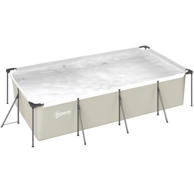 Outsunny Piscina Desmontable Tubular 394,5x208,3x80,5 cm 6075 L con Marco Metálico Parche de Reparación sin Depuradora Gris Outsunny Piscina Desmontable Tubular 394,5x208,3x80,5 cm 6075 L con Marco Metálico Parche de Reparación sin Depuradora Gris