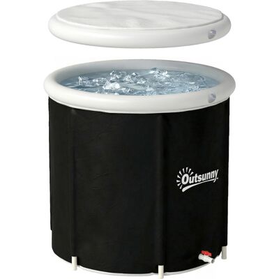 Outsunny Bañera de Hielo 280L Bañera Hinchable Portátil para Recuperación de Atletas con Cubierta y Bomba Ø78x71 cm Outsunny Bañera de Hielo 280L Bañera Hinchable Portátil para Recuperación de Atletas con Cubierta y Bomba Ø78x71 cm