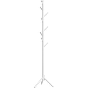 Homcom Perchero de Pie de Madera Forma de Árbol con 8 Ganchos para Colgar Ropa Bolsos en Pasillo Entrada 40x40x165 cm Blanco Homcom Perchero de Pie de Madera Forma de Árbol con 8 Ganchos para Colgar Ropa Bolsos en Pasillo Entrada 40x40x165 cm Blanco