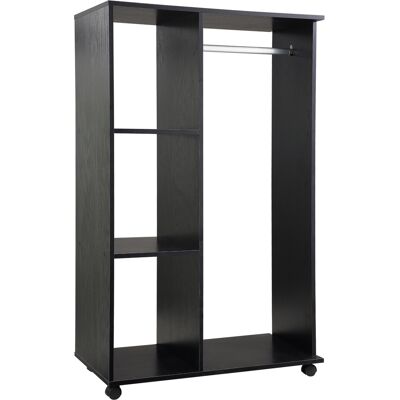 Homcom Armario Abierto Colgador con Ruedas Madera Colgada y Doblada 80x40x128cm Blanco Aosom España Homcom Armario Abierto Colgador con Ruedas Madera Colgada y Doblada 80x40x128cm Blanco Aosom España