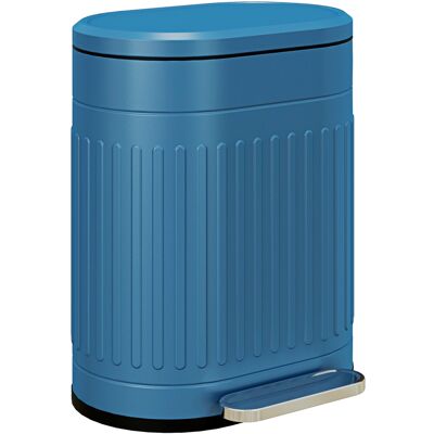 HOMCOM - 20L Pedal Trash Bin - Azul - Tapa con cierre suave HOMCOM - 20L Pedal Trash Bin - Azul - Tapa con cierre suave