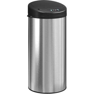 Homcom Papelera de cocina automática 30 L en acero inoxidable, tapa con cierre suave, 32 x 30 x 68 cm, plateado Aosom España Homcom Papelera de cocina automática 30 L en acero inoxidable, tapa con cierre suave, 32 x 30 x 68 cm, plateado Aosom España