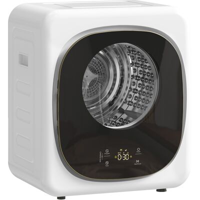 Homcom Secadora de 4 kg, diseño compacto, 5 modos, temporizador, Blanco+Negro Aosom España Homcom Secadora de 4 kg, diseño compacto, 5 modos, temporizador, Blanco+Negro Aosom España