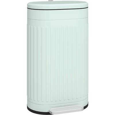 Homcom Cubo de basura 30L con pedal y tapa, cubo interior extraíble, función de cierre suave, 36,5 x 31,2 x 60,8 cm, verde Homcom Cubo de basura 30L con pedal y tapa, cubo interior extraíble, función de cierre suave, 36,5 x 31,2 x 60,8 cm, verde