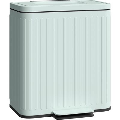 Homcom Cubo de cocina, 2 x 20 L-Fächer, separación eficiente de residuos, pedal, plástico, metal, Verde Homcom Cubo de cocina, 2 x 20 L-Fächer, separación eficiente de residuos, pedal, plástico, metal, Verde