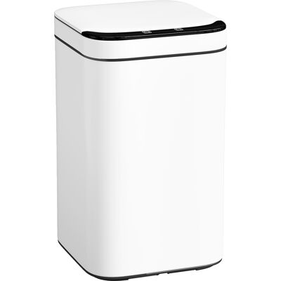 Homcom Cubo de Basura de 13L con Sensor y Espacio para Desodorantes, en Acero y PP, 24x24x41 cm, Blanco y Negro Aosom España Homcom Cubo de Basura de 13L con Sensor y Espacio para Desodorantes, en Acero y PP, 24x24x41 cm, Blanco y Negro Aosom España