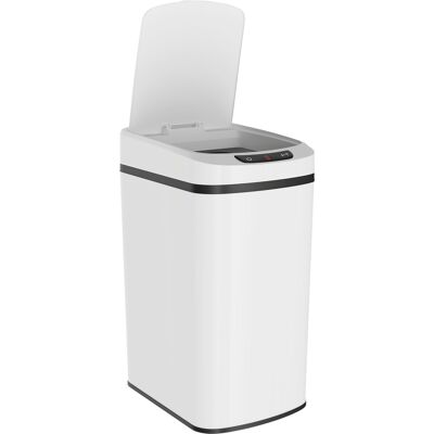 Homcom Cubo de Residuos de 12L con Sensor Infrarrojos y Cubo Extraíble, en Acero Inoxidable, ABS y PP, 28x22x41 cm, Blanco Aosom España Homcom Cubo de Residuos de 12L con Sensor Infrarrojos y Cubo Extraíble, en Acero Inoxidable, ABS y PP, 28x22x41 cm, Blanco Aosom España