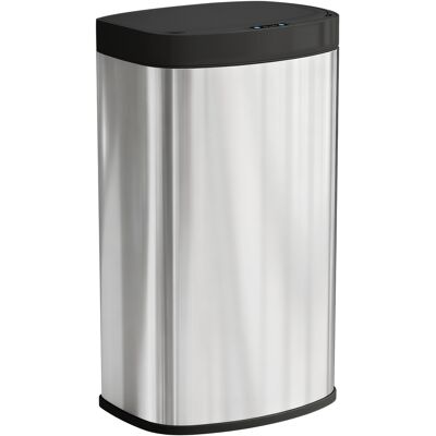 Homcom Cubo de cocina automático 55 L en acero inoxidable, cubo con tapa de cierre suave, 38x28,5x69cm, plateado Aosom España Homcom Cubo de cocina automático 55 L en acero inoxidable, cubo con tapa de cierre suave, 38x28,5x69cm, plateado Aosom España