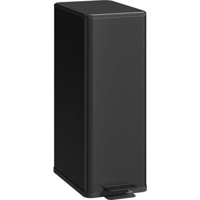 Homcom Cubo de basura 20L, tapa soft-close, compartimento para desodorante, antihuellas, acero inoxidable, Negro Aosom España Homcom Cubo de basura 20L, tapa soft-close, compartimento para desodorante, antihuellas, acero inoxidable, Negro Aosom España