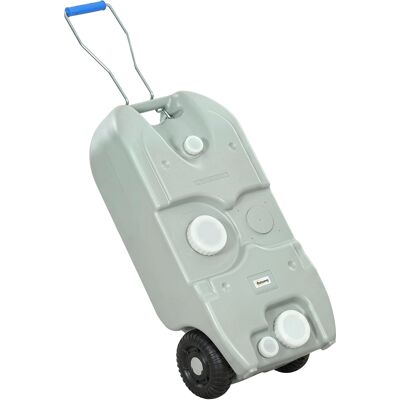 Outsunny Tanque de Agua Portátil 40 L con Ruedas Manija Metálica y Grifo para Caravanas Autocaravanas y Camping 37x23x80 cm Gris Outsunny Tanque de Agua Portátil 40 L con Ruedas Manija Metálica y Grifo para Caravanas Autocaravanas y Camping 37x23x80 cm Gris