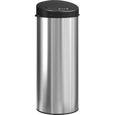 Homcom Cubo de Basura Cocina Automático 55 L de Acero Inoxidable con Sensor Infrarrojo Cierre Suave Antihuellas Plateado Homcom Cubo de Basura Cocina Automático 55 L de Acero Inoxidable con Sensor Infrarrojo Cierre Suave Antihuellas Plateado
