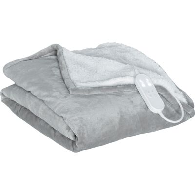 Homcom Manta Eléctrica 180x130 cm 10 Niveles de Temperatura Temporizador Lavar a Máquina, Pantalla LED Gris Homcom Manta Eléctrica 180x130 cm 10 Niveles de Temperatura Temporizador Lavar a Máquina, Pantalla LED Gris
