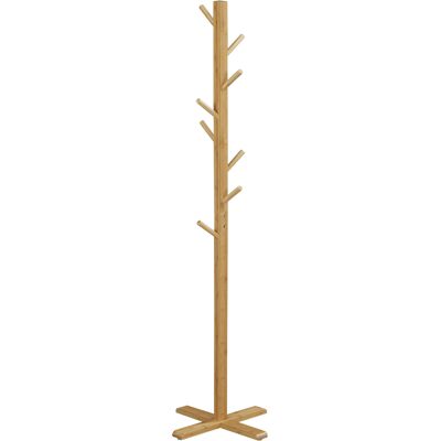 Homcom Perchero de Pie de Bambú, Perchero para Ropa con 8 Ganchos, Forma de Árbol, 49,5x49,5x178 cm, Natural Aosom España Homcom Perchero de Pie de Bambú, Perchero para Ropa con 8 Ganchos, Forma de Árbol, 49,5x49,5x178 cm, Natural Aosom España