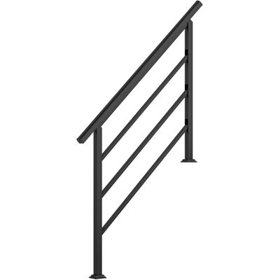 Outsunny Barandilla de Escalera 131 cm Pasamanos para Escalera con Kit de Instalación Ángulo Ajustable para 1-4 Escalones Negro Outsunny Barandilla de Escalera 131 cm Pasamanos para Escalera con Kit de Instalación Ángulo Ajustable para 1-4 Escalones Negro