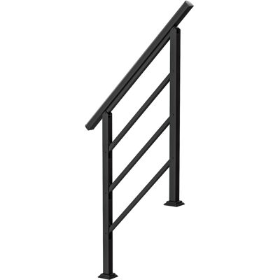 Outsunny Barandilla de Escalera 95 cm Pasamanos para Escalera con Kit de Instalación Ángulo Ajustable para 1-3 Escalones Negro Outsunny Barandilla de Escalera 95 cm Pasamanos para Escalera con Kit de Instalación Ángulo Ajustable para 1-3 Escalones Negro