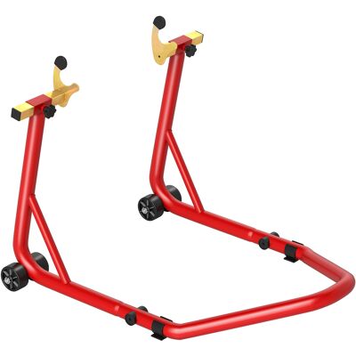 Homcom Caballete Elevador Universal Soporte Rueda Trasera Moto de Acero Robusta Carga 544 kg con Horquillas en U y L Ajustables Homcom Caballete Elevador Universal Soporte Rueda Trasera Moto de Acero Robusta Carga 544 kg con Horquillas en U y L Ajustables