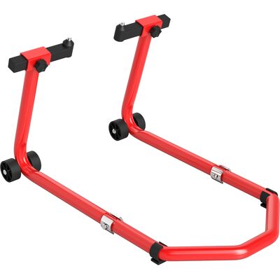 Homcom Soporte de Rueda Delantera y Trasera Motocicleta Convertible Carga 390 kg con Adaptadores de Horquillas en U y L Ruedas Homcom Soporte de Rueda Delantera y Trasera Motocicleta Convertible Carga 390 kg con Adaptadores de Horquillas en U y L Ruedas