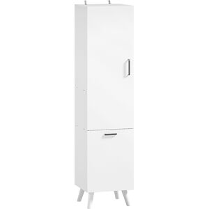 Homcom Mueble columna de baño mueble de almacenamiento con armarios con puerta, 35x31,5x144 cm, blanco Homcom Mueble columna de baño mueble de almacenamiento con armarios con puerta, 35x31,5x144 cm, blanco