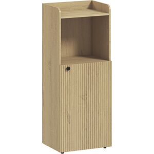 Homcom mueble de baño para nicho con armario, estante abierto, estante ajustable, armario de baño, 40 x 31 x 104 cm, Roble amarillo Aosom España Homcom mueble de baño para nicho con armario, estante abierto, estante ajustable, armario de baño, 40 x 31 x 104 cm, Roble amarillo Aosom España