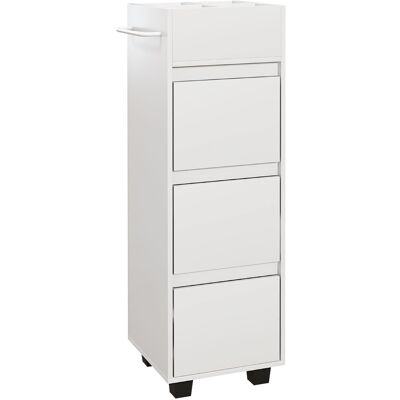 Mueble de baño HOMCOM - Blanco - Compacto con 4 compartimentos Mueble de baño HOMCOM - Blanco - Compacto con 4 compartimentos