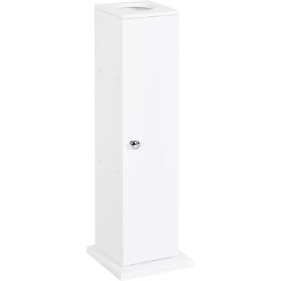 Homcom Mueble de Baño Estrecho con Orificio para Papel Higiénico y Estantes Estilo Moderno 19,5x19,5x65 cm Blanco Homcom Mueble de Baño Estrecho con Orificio para Papel Higiénico y Estantes Estilo Moderno 19,5x19,5x65 cm Blanco