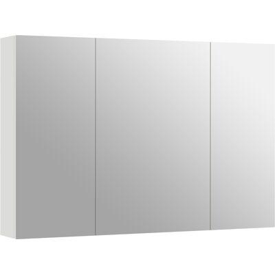 kleankin Armario Mueble de Baño con 3 Puertas de Espejo y Estantes Ajustables en Madera 90x13.5x60 cm, Blanco kleankin Armario Mueble de Baño con 3 Puertas de Espejo y Estantes Ajustables en Madera 90x13.5x60 cm, Blanco