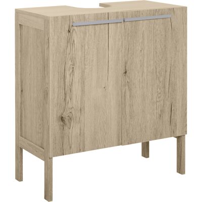 kleankin Mueble Bajo de Lavabo para Baño Compacto con 2 Puertas de Armario 60x30x70 cm Aosom España kleankin Mueble Bajo de Lavabo para Baño Compacto con 2 Puertas de Armario 60x30x70 cm Aosom España