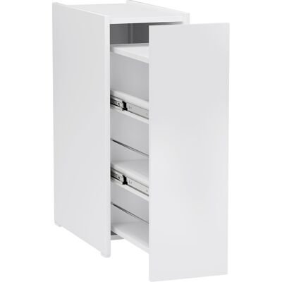HOMCOM Armario de Baño - Blanco, 3 Estantes Profundos HOMCOM Armario de Baño - Blanco, 3 Estantes Profundos