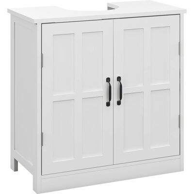 kleankin Mueble para Debajo del Lavabo de Baño Armario de Baño con Puerta Doble y Estante Ajustable 60x30x60 cm Resistente hasta 20 kg Aosom España kleankin Mueble para Debajo del Lavabo de Baño Armario de Baño con Puerta Doble y Estante Ajustable 60x30x60 cm Resistente hasta 20 kg Aosom España