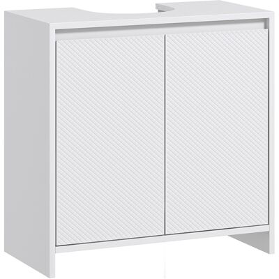 Homcom Mueble para Debajo del Lavabo de Baño Armario de Baño Moderno con Estante Mueble Lavabo con Pie Anti-vuelco Carga 40 kg 60x30x60 cm Blanco Homcom Mueble para Debajo del Lavabo de Baño Armario de Baño Moderno con Estante Mueble Lavabo con Pie Anti-vuelco Carga 40 kg 60x30x60 cm Blanco
