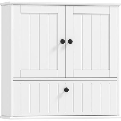 Homcom Armario de Baño de Pared Rústico con Estante Ajustable Doble Puerta y Puerta Abatible 60x19,5x60 cm Blanco Homcom Armario de Baño de Pared Rústico con Estante Ajustable Doble Puerta y Puerta Abatible 60x19,5x60 cm Blanco