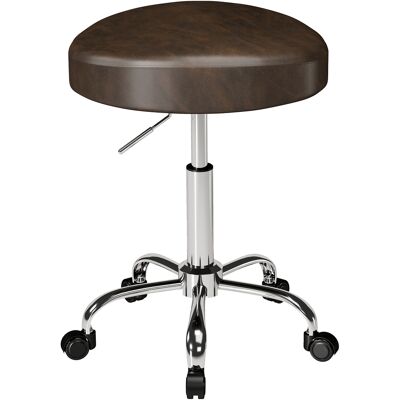 Homcom Taburete Giratorio 360° con Altura Regulable Piel Sintética Capacidad 120 kg 39x34,5x52-67,5 cm Marrón Aosom España Homcom Taburete Giratorio 360° con Altura Regulable Piel Sintética Capacidad 120 kg 39x34,5x52-67,5 cm Marrón Aosom España