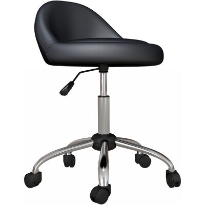 Homcom Taburete con Ruedas Taburete Giratoria con Altura Ajustable Taburete Cosmética Dentista Peluqueria Ø50x63-83 cm Negro Homcom Taburete con Ruedas Taburete Giratoria con Altura Ajustable Taburete Cosmética Dentista Peluqueria Ø50x63-83 cm Negro