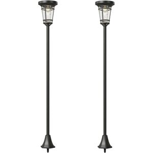 Outsunny Farol solar Set de 2 Lámpara de pie 180cm Altura ajustable con 2 modos de luminosidad Sensor de luz, interruptor, IP44 Aosom España Outsunny Farol solar Set de 2 Lámpara de pie 180cm Altura ajustable con 2 modos de luminosidad Sensor de luz, interruptor, IP44 Aosom España