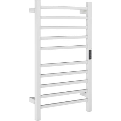 Homcom Toallero Eléctrico de Pared con Wi-Fi 10 Barras Temperatura Ajustable y Temporizador IPX4 45x11x80 cm Blanco Homcom Toallero Eléctrico de Pared con Wi-Fi 10 Barras Temperatura Ajustable y Temporizador IPX4 45x11x80 cm Blanco