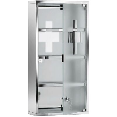 Homcom Botiquín de Pared Acero Inoxidable 60x30x12 cm de 4 Niveles Armario Botiquín para Primeros Auxilios Medicinas Plateado Aosom España Homcom Botiquín de Pared Acero Inoxidable 60x30x12 cm de 4 Niveles Armario Botiquín para Primeros Auxilios Medicinas Plateado Aosom España