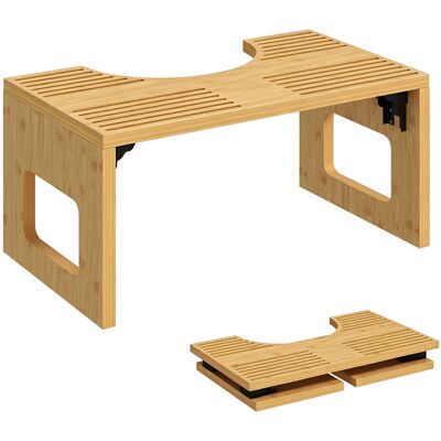 Homcom Taburete Plegable de Bambú para Inodoro Reposapiés para WC con Patas Antideslizantes para Baño Roble Aosom España Homcom Taburete Plegable de Bambú para Inodoro Reposapiés para WC con Patas Antideslizantes para Baño Roble Aosom España