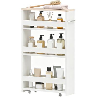 Estantería de baño blanca Kleankin de 3 niveles - Baño, Cocina Estantería de baño blanca Kleankin de 3 niveles - Baño, Cocina