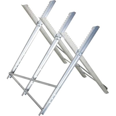 DURHAND Caballete para Sierra Plegable Caballete Motosierra con Estructura Triangular de Metal Carga 100 kg 83x83x79 cm Plata DURHAND Caballete para Sierra Plegable Caballete Motosierra con Estructura Triangular de Metal Carga 100 kg 83x83x79 cm Plata
