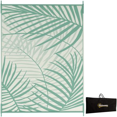 Outsunny Alfombra de Exterior Reversible 365x274 cm con Patrón de Hojas de Pino y Bolsa de Transporte Impermeable Verde y Crema Aosom España Outsunny Alfombra de Exterior Reversible 365x274 cm con Patrón de Hojas de Pino y Bolsa de Transporte Impermeable Verde y Crema Aosom España